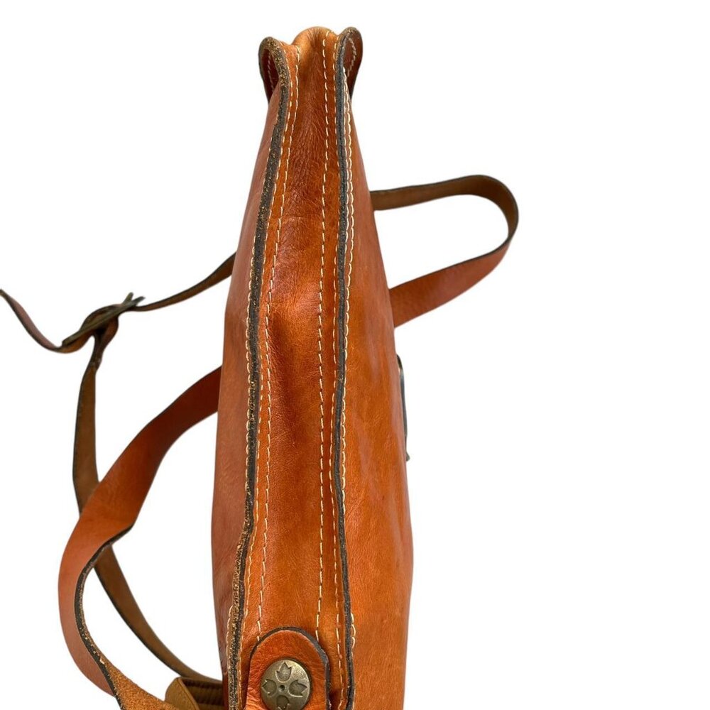 🤎 Patricia Nash Venezia Heritage Brown Italian Leather Crossbody Bag - Picture 6 of 8